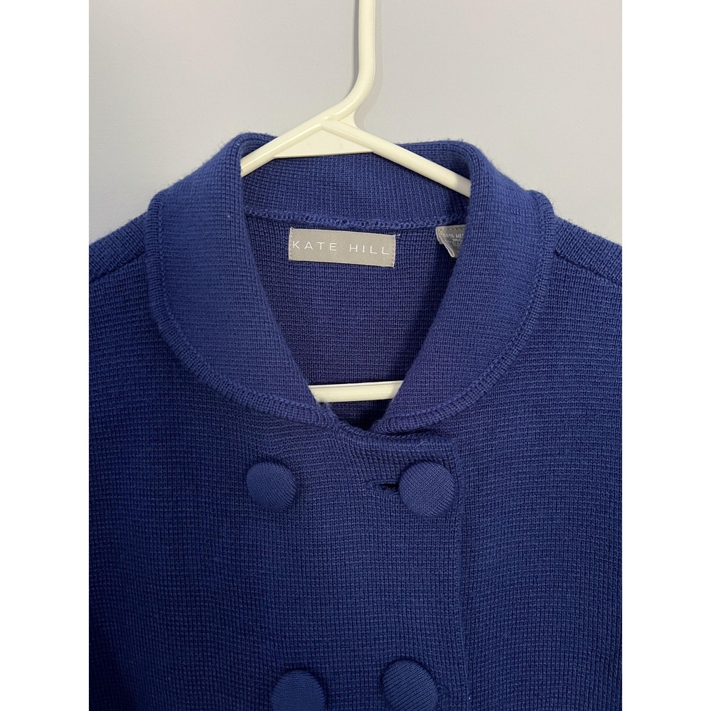 Kate Hill Jacket Womens Large Double Breasted Wool Blend Button Up Vintage Style - Picture 2 of 14